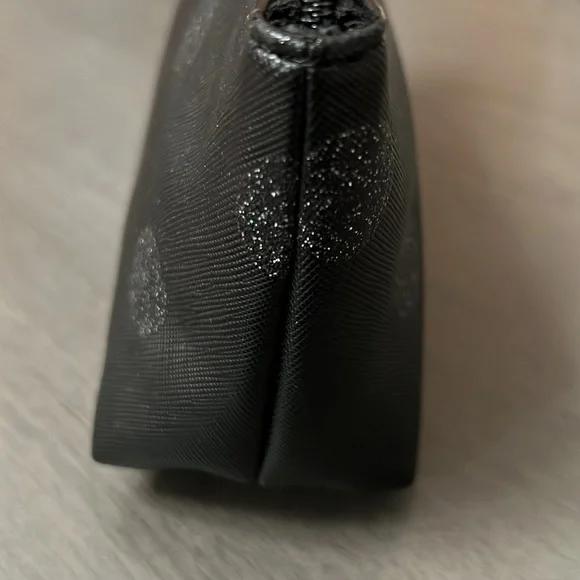 KATE SPADE Little Shiloh Black Glitter Dot Cosmetic Pencil Pouch EUC - Picture 3 of 6